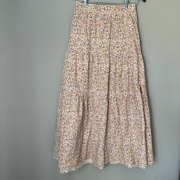 Lane Bryant Floral Maxi Skirt Womens Size 26/28 4X Pull On Long Tiered NWT - Picture 2 of 8